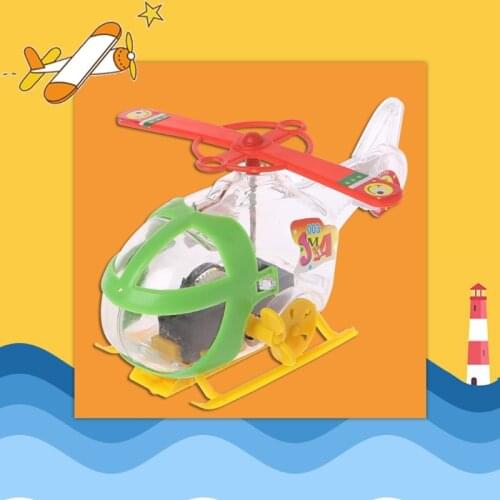 4XBC Mini Helicopter Aircraft Clockwork Winding Drones Kids Toy Birthday Party Gift