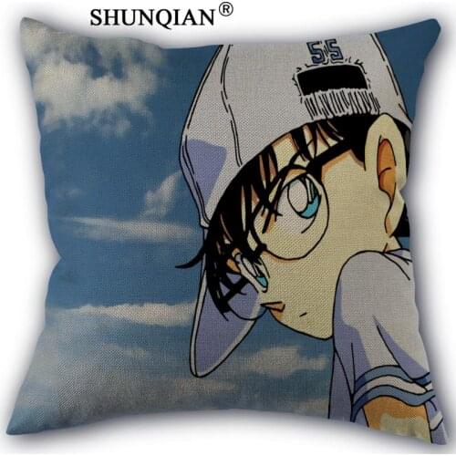New Arrival Detective Conan Custom cotton Pillowcases zipper Custom Pillow Case More Size Custom your image gift