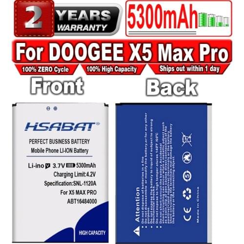 HSABAT New 5200mAh BAT16484000 Battery for DOOGEE X5 MAX Pro & DOOGEE X5 MAX