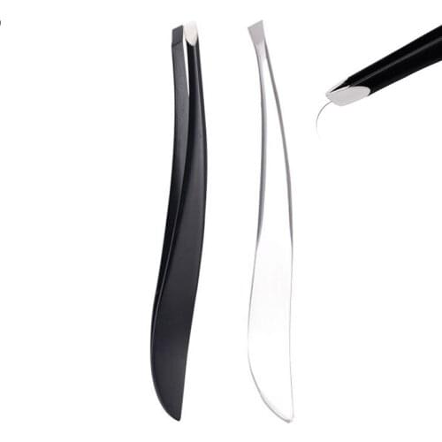 ZtDpLsd 1Pcs Tweezer Eyelash Eyebrow Hair Removal Face Remover Stainless Steel Tweezers Eyelashes Extension White Black