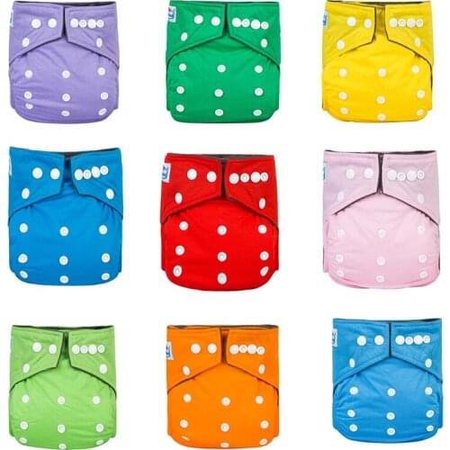BABYLAND( 5pcs A Lot) Bamboo Cotton Waterproof Diapers Bamboo Charcoal Fleece Nappy Washable Diapers Adjustable Cotton Covers