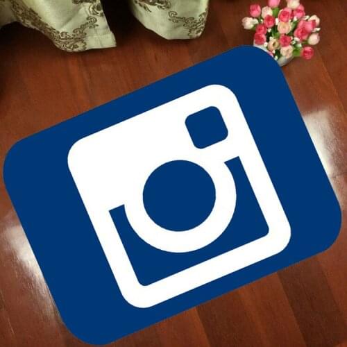 Mats Anti Slip Floor Mat Fashion cartoon instagram Social camera Carpet Printed Pattern Carpet Rug for Bathroom Door Living Room