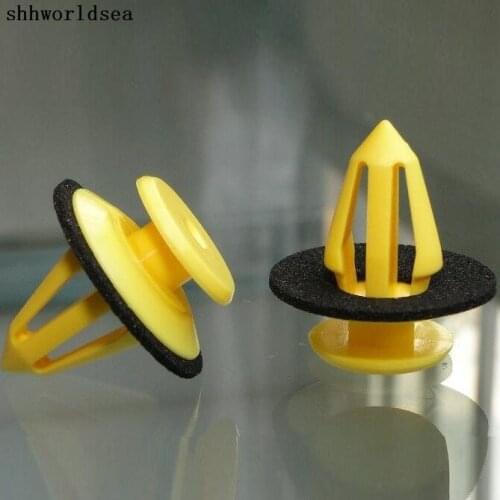 Shhworldsea 100pcs Free Shipping Nylon Yellow Door Trim Panel Retainer Fastener Clip For Jaguar