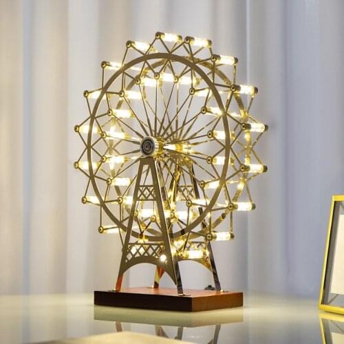 Nordic Personality Ferris Wheel Table Lamp Home Decoration Ornaments Decoration Living Room Bedroom TV Cabinet 3D Desk Lighting