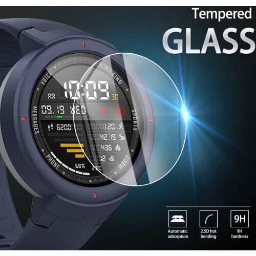 5Pcs 9H Premium Tempered Glass For Xiaomi Huami Amazfit Verge Lite / 3 / 2 Smart Watch Global Anti-Shatter Screen Protector Film
