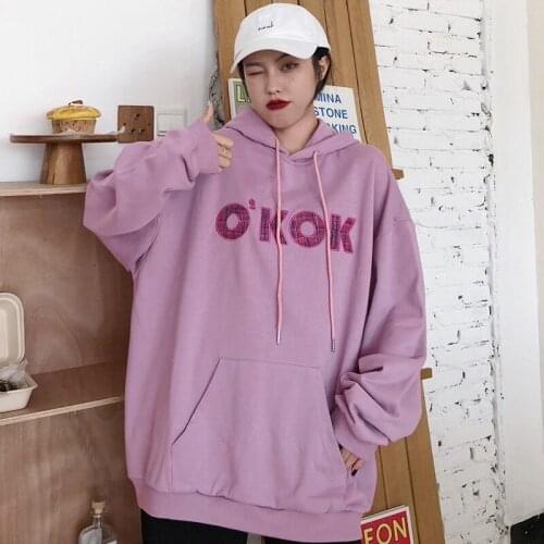 Streetwear Hoodies Women Sweatshirt Autumn Long Sleeve Hoodies Harajuku Hoodie Cute Letter Print Sweatshirt Women Sudadera Mujer
