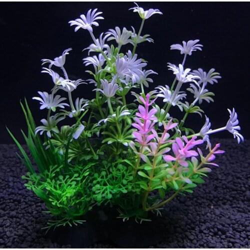 1pc Aquarium Artificial Aquatic Plants Plastic Simulation Water Grass Decoration Brightly Colored Fish Tank Landscape Ornament