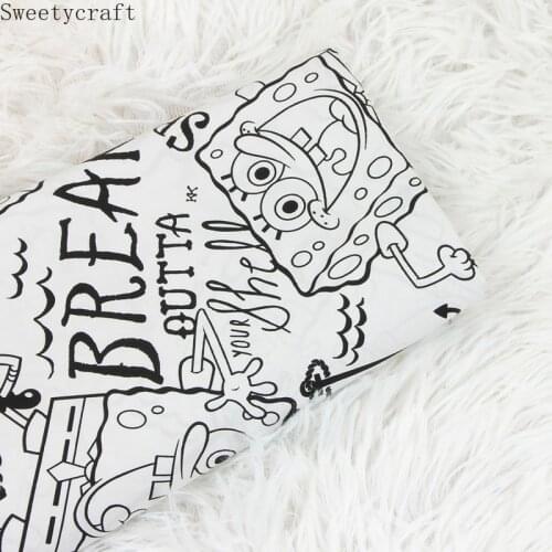 140x50cm Poplin Cotton Fabric Cartoon Break Printed Cloth DIY Sewing Dress Garment Textile Fabrics For Patchwork Needlework DIY