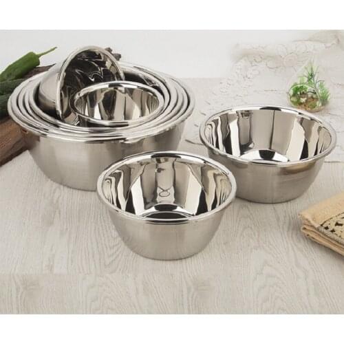 304# Stainless Steel Pot Thickened Dinner Pot Round Soup Pot mixing bowl Salad
