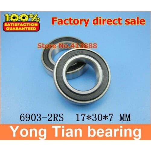 500pcs free shipping The Rubber sealing cover Thin wall deep groove ball bearings 6903-2RS 17*30*7 mm