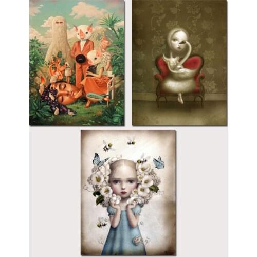 Mark Ryden Mark Ryde 1 Panel Abstract Wall Art Oil Painting Poster Canvas Painting Print for Living Room Home Decor 19