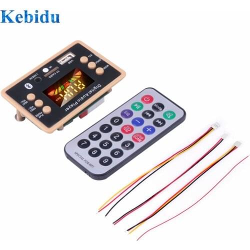 Car MP3 Player Module Bluetooth 5.0 MP3 Decoder Decoding Board 5v 12v WMA WAV TF USB SD 3.5mm Aux-in FM Remote control