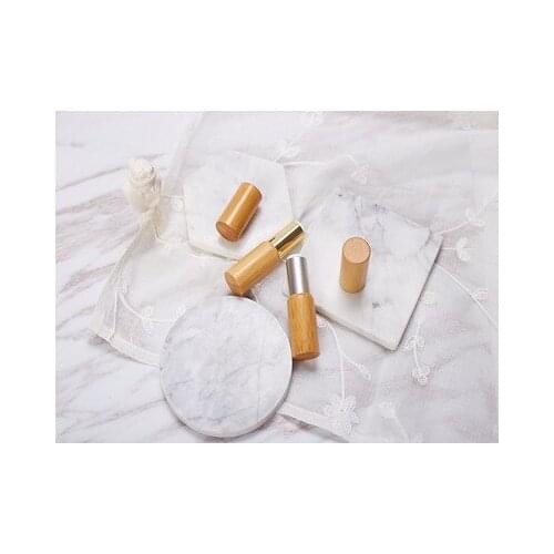 20pcs Bamboo Empty Lip Gross Container Lipstick Tube DIY Container Lip Balm Tubes Creative design wooden Lipstick organize Tubes