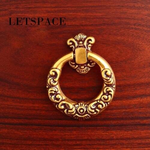 Free shipping Antique Distress Silver Dresser Pull Knobs Drawer Knob Shaky drop Ring Silver Kitchen Cabinet Handle Funiture Knob