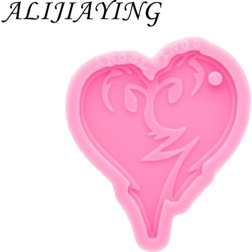 Shiny Silicone Heart Keychain Mold - Resin Crafting Mold - Silicone Mold for Epoxy - Mold Resin Craft DY0799
