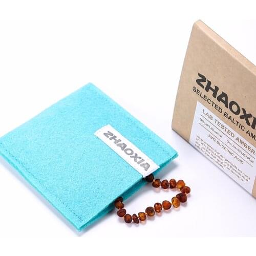 Amber Teething Bracelet for Adult(Cognac Raw) - Lab-Tested Authentic