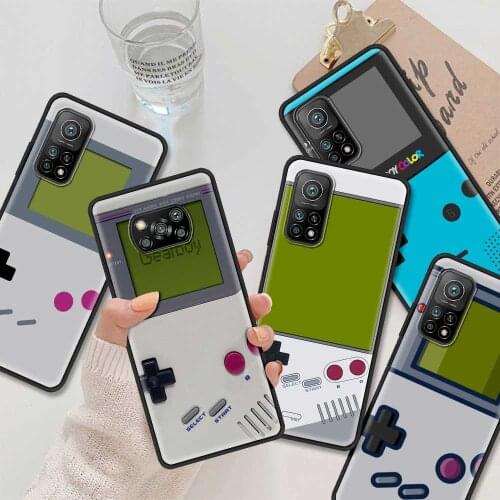 Retro Video Gameboy Phone Case For Xiaomi Poco X3 NFC M3 Pro F3 GT Note 10 Lite CC9E CC9 A3 Pocophone F1 Black Soft TPU Shell