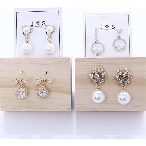 1 piece Wood Stud Earring Display Stand Holder Jewelry Storage joyeros organizador de joyas earring stand jewelry display