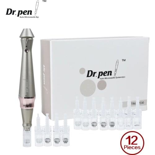 Dr Pen Ultima E30 With 12 pcs needles Authentic Microneedling Pen Wired Professional Derma Pen for Home Use Tattoo Needling Pen