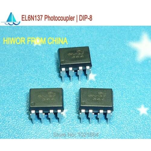10pcs/lot EL 6N137 DIP-8 Photocoupler Photo Coupler EVERLIGHT Original