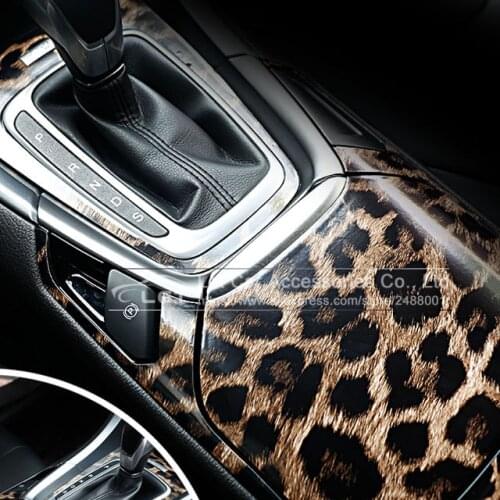 Leopard Printed Car Styling Film Decor Auto Film Vinyl Wrap Car Adhesive Decoration Motorcycle Car Accessories