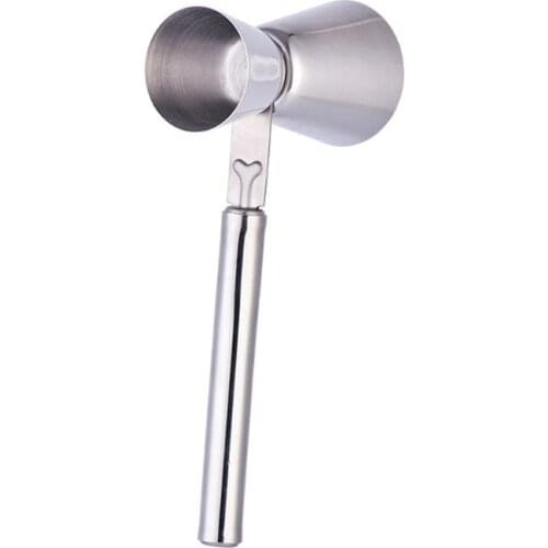 15ml/30ml Stainless Steel Double Jigger Measure Cup with Handle for Cocktail Bartender Bar