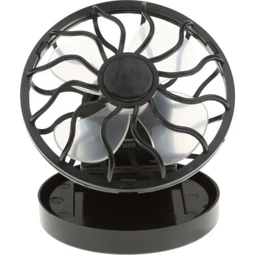 Mini Clip-on Solar Cell Fan Sun Power Energy Panel Outdoor Cooling Cooler Energy-saving for Camping Hiking Travelling Equipment