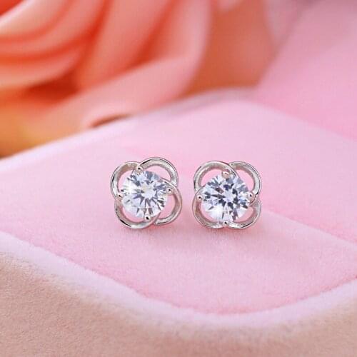 Miuoxion Retro S925 Silver Hollow Zircon Earrings Fashion Temperament Jewelry For Women Feature Namour Charm Gift All Seasons