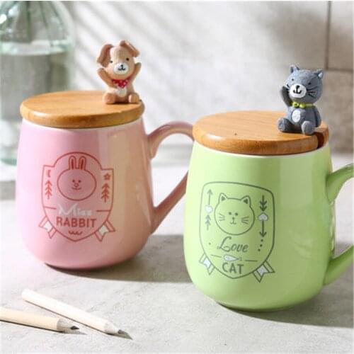 Cartoon Coffee Ceramic Cute Mugs Cup Art Supplies Fincan Personalized Fincans Drinkware Brief Eco-friendly Mugs Stocked QZJ016