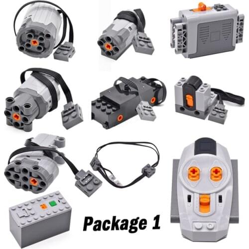 High-tech Motor Power Function Switch IR Remote Control Receiver Battery Box Train motor Compatible All Brand creator PF