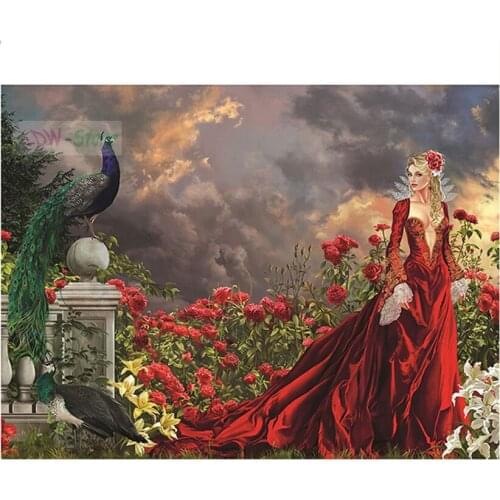 Full Diamond Mosaic Cross Stitch Handcraft Gift DIY 5D Diamond Painting Embroidery Peacock queen Series Art Wall Decor NEW325