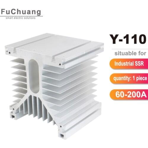Y-110 heat sink High-Power Module Radiator with 120*120*38mm 220VAC Axial fan for DA AA Industrial solid state relay 60A to 200A
