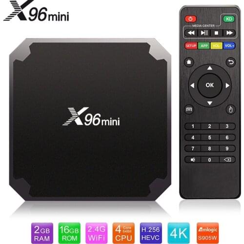 X96 mini Android 7.1 TV BOX 2GB 16GB Smart Amlogic S905W Quad Core Media Player WiFi 2.4GHz X96mini Set top box 4K HD Set Top