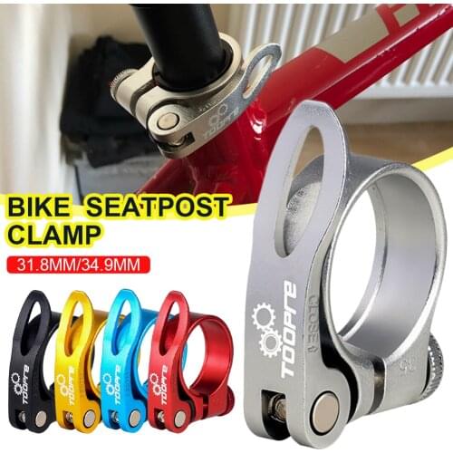 Bicycle Seatpost Clamps Quick Release 31.8mm / 34.9mm Aluminum Alloy Mountain Road Bike Cycling Accessories Dropshipping