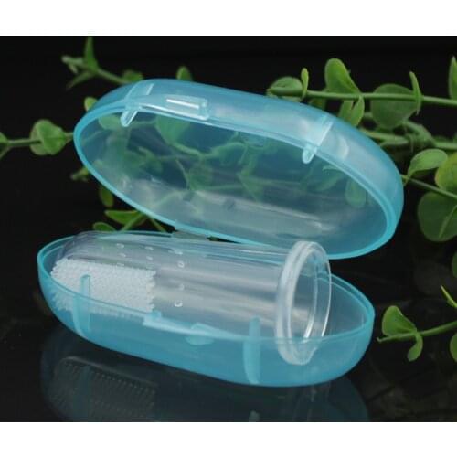 Healthy Baby Infant teether Soft Silicone Finger Toothbrush with Box Teether Cleaning Gum Massager Brush teether