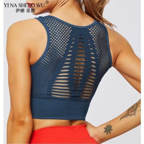 Fitness Womens T-shirts Workout Sports Bra Yoga Vest Backless Solid Quick Dry Running Gym Sport Sexy Bra Yoga Shirts Tank Top