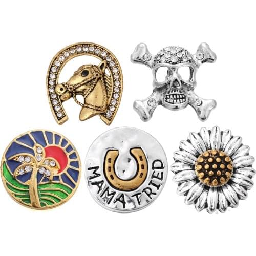 10pcs/lot New Snap Jewelry Crystal Snap Buttons Fit 18mm Snap Button Bracelet Bangles Button Jewelry For Women