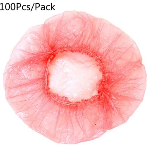 100 Pcs/Set Disposable Shower Elastic Hair for Home Salon Hotel 95AC
