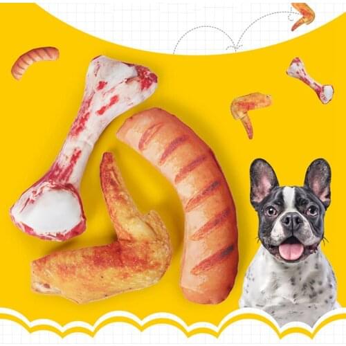 2PCS Simulation Sausage Dog Toy Realistic Pet Chewing Toy Cat Catnip Toy for Puppy Interactive Toys Pet Funny Training Toys