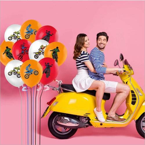 30PCS Birthday Party Wedding Decor 12-Inch Latex Motocross Themed Balloon Set