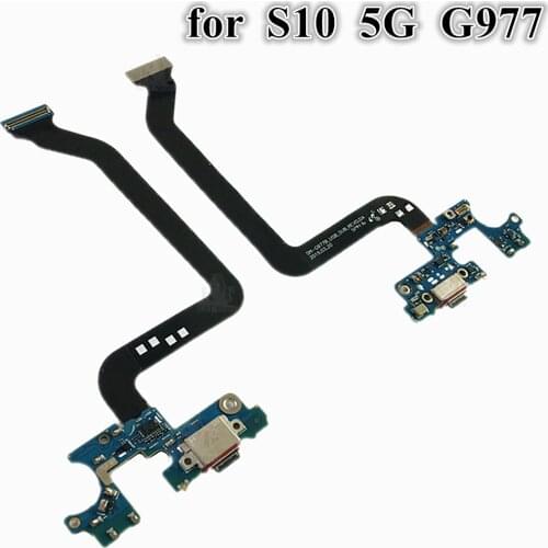 5Pcs for Samsung Galaxy S10 5G G977B VS G977N G977U USB Charger Charging Port Dock Connector Flex Cable Ribbon Replacement Parts