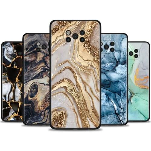 Gold Marble For Xiaomi F3 X3 GT Poco X3 NFC M3 Pro F1 Para for MI Note 10 Pro Case Caso For Xiaomi CC9 Pro A3 A2 Lite