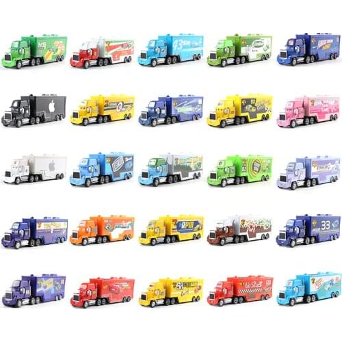 Disney Pixar Car 3 Car Kingdom Uncle Mack Lightning McQueen King Francesco Chick Hicks Hudson Truck Car Set 1:55 Die Casting Mod