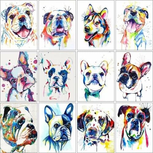 EverShine Diamond Mosaic Dog Rhinestones Art Diamond Painting Full Square Drill Animals Cross Stitch Home Decor Hobby Gift