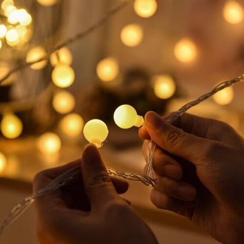 Ball Light String LED Lantern String Led Lights for Bedroom Christmas Day Lighting Decoration Small Lantern LED Ball Light