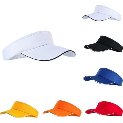 Empty Top Hat Solid Color Men And Women Sports Tennis Cap No Top Visor Tennis Beach Hat Outdoor Sports