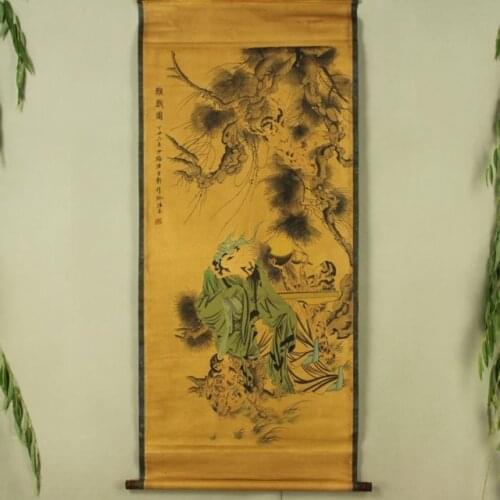 Antique collection Boutique Calligraphy and painting the Monkey play diagram