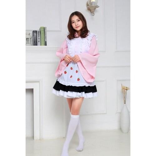 Halloween Strawberry maid cosplay erotic disfraces adultos Clothing game costumes for women fancy Cosplay party sexy costume