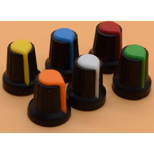 Potentiometer knob switch cap (peach heart button A variety of colors) diameter 6 mm diameter 15 mm * 17 mm high