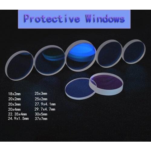 Laser Protective Windows Quartz Fused Silica for Fiber Laser Cutting Machine Precitec Raytools(21.5*2/30*5/37*7mm)